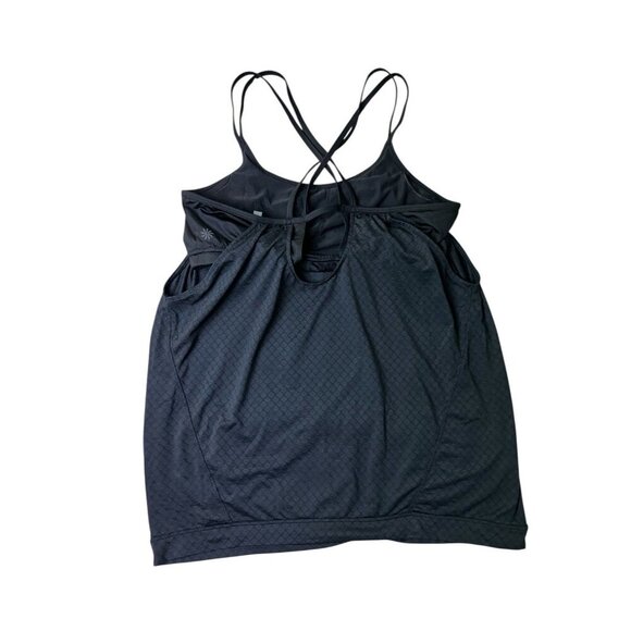 Athleta Tops - Athleta Hidden Agenda Workout Tank Sports Bra Black Size XL Yoga Gym